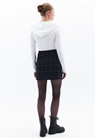 Women Green High Rise Mini Skirt