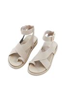 Women Beige Sandals with Buckle Detail