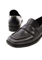 Women Black Vegan Leather Loafer