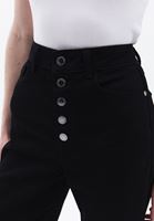 Women Black High Rise Wide Leg Pants