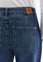 Bayan Mavi Barrel-Fit Denim Pantolon