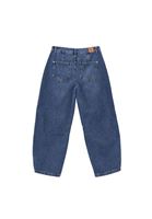 Bayan Mavi Barrel-Fit Denim Pantolon