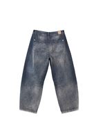 Bayan Kahverengi Barrel-Fit Denim Pantolon