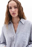 Women Mixed Linen Blended Oversize Shirt