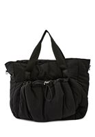 Women Black Tote Bag with Strap Detail