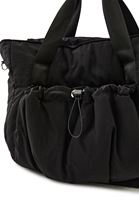 Women Black Tote Bag with Strap Detail