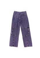 Women Purple Mid Rise Cargo Pants