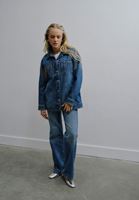 Women Blue Oversize Denim Jacket