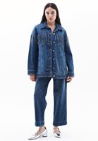 Women Blue Oversize Denim Jacket