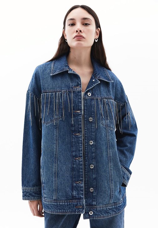 Oversize Denim Ceket ve Denim Pantolon Kombini