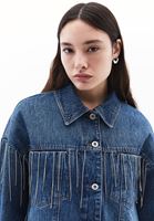 Women Blue Oversize Denim Jacket