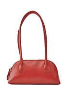 Women Red Baguette Bag with Long Strap