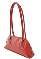 Women Red Baguette Bag with Long Strap