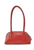 Women Red Baguette Bag with Long Strap