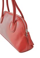 Women Red Baguette Bag with Long Strap