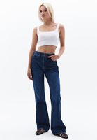 Women Navy Ultra High Rise Bootcut Pants