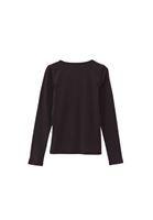 Women Brown V-Neck Tshirt with Long Sleeves