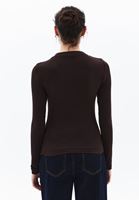 Women Brown Tshirt with Gathering Detail