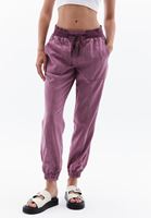 Women Purple Mid Rise Jogger Pants