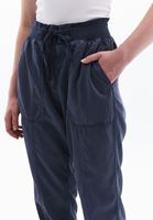 Bayan Mavi Orta Bel Jogger Pantolon ( TENCEL™ )