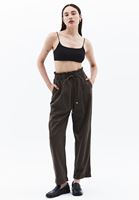 Women Green Ultra High Rise Carrot Fit Pants