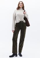 Women Green Ultra High Rise Straight Fit Pants