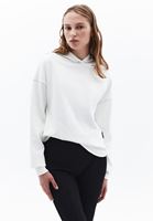 Bayan Krem Kapüşonlu Sweatshirt