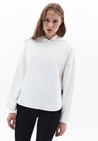 Bayan Krem Kapüşonlu Sweatshirt