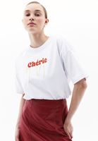 Women White Crew Neck Oversize Tshirt