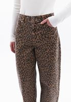 Women Brown Mid Rise Barrel Fit Pants