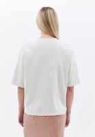 Bayan Krem Cut-Out Detaylı Oversize Tişört