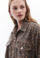 Women Brown Oversize Jacket with Buttons