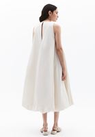 Women Cream Maxi Puff Dress