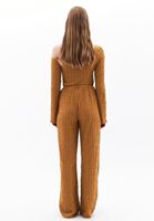 Women Brown High Rise Straight Fit Pants