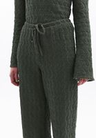 Women Green High Rise Straight Fit Pants