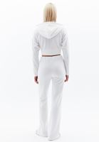 Women Cream High Rise Straight Fit Pants