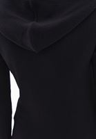 Women Black Tshirt with Zipper Detail