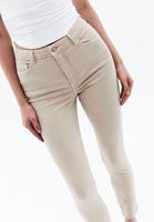 Women Beige High Rise Skinny Fit Pants