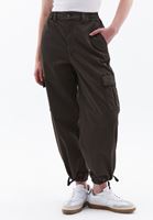 Women Green High Rise Jogger Cargo Pants