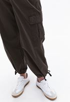 Women Green High Rise Jogger Cargo Pants