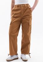 Women Brown High Rise Jogger Cargo Pants