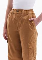 Women Brown High Rise Jogger Cargo Pants