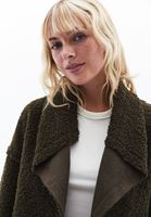 Women Green Reversible Oversize Crop Jacket