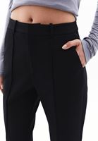 Women Black High Rise Boot Cut Pants