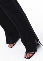 Women Black High Rise Boot Cut Pants