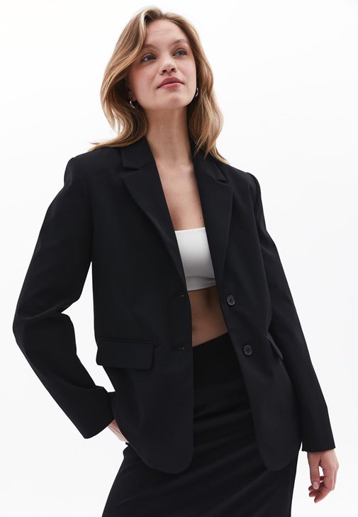 Black Oversize Blazer Online Shopping OXXOSHOP