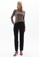 Women Black High Rise Slim Fit Pants