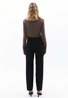 Women Black High Rise Slim Fit Pants