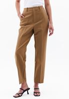 Women Brown High Rise Slim Fit Pants