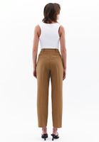 Women Brown High Rise Slim Fit Pants